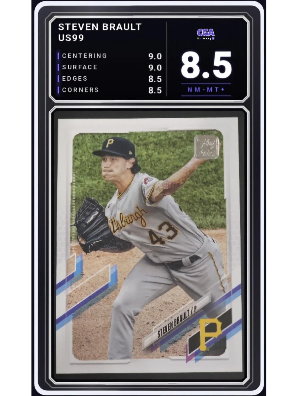2021 Topps Update #US99 Steven Brault Pittsburgh Pirates - CGA 8.5 Digital Grade